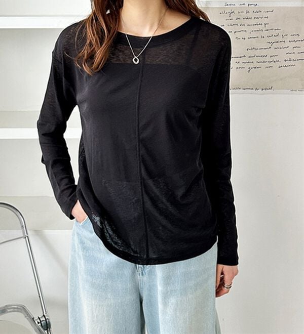 GeeRA（ジーラ）の「着回し自在！スラブシアートップス（カットソー）」｜詳細画像