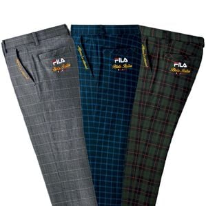 「【３本組】＜フィラ＞裏起毛チェック柄スラックス（メンズスラックス）」｜3本組