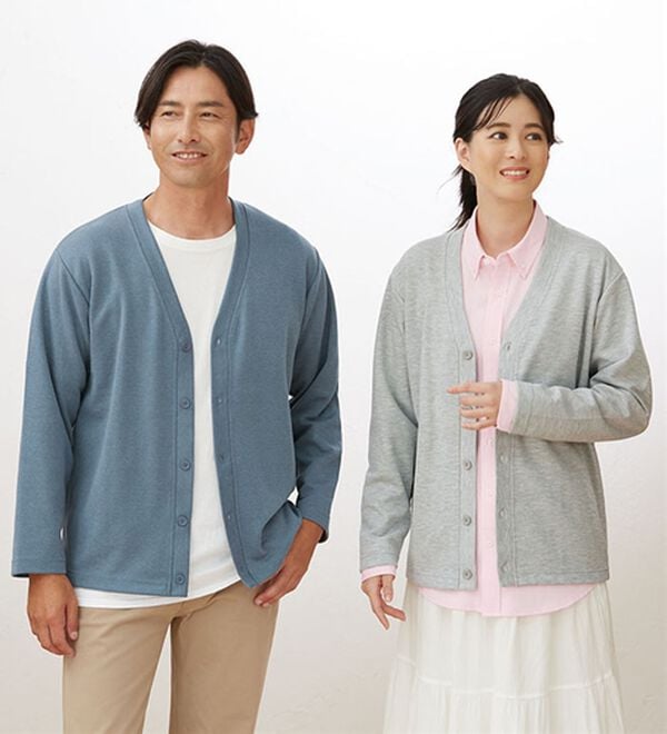 「＜シンプル＆プラス＞毎日活躍！お買得カーディガン（メンズカーディガン）」｜詳細画像