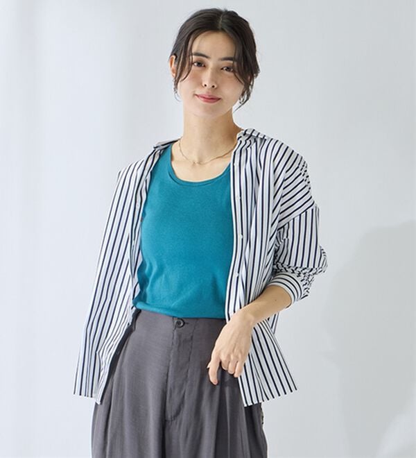 「【医師オススメ】ＵＶカット綿１００％カップ付タンクトップ＜カラフルコットン＞（肌着・インナーウェア）」｜詳細画像