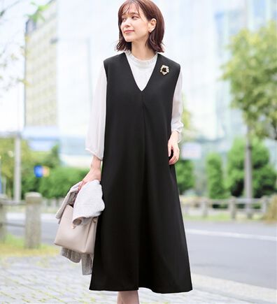 Viola e Viola（ヴィオラ エ ヴィオラ）の「らくキレイストレッチ２ＷＡＹジャンスカ（ジャンパースカート）」