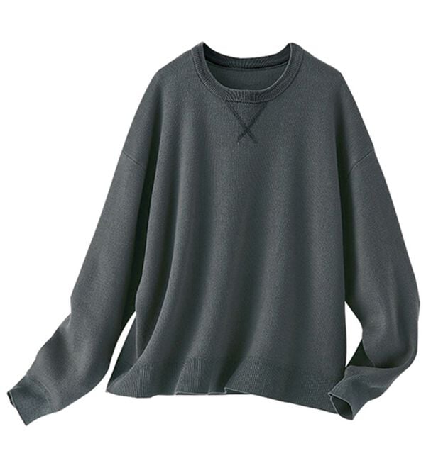 BELLUNA（ベルーナ）の「《ＨｕｇＲｅａｍコットン》やわ編ゆったりニットプルオーバー（ニット・セーター）」｜詳細画像