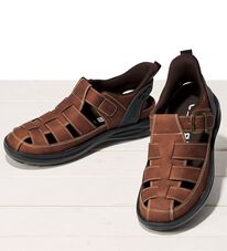 「＜リベルトエドウイン＞立ったまま履けるグルカサンダル（メンズサンダル）」