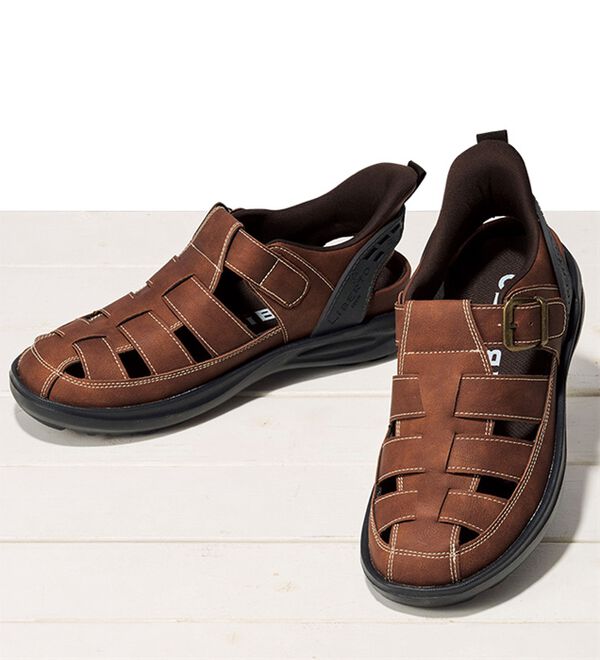 「＜リベルトエドウイン＞立ったまま履けるグルカサンダル（メンズサンダル）」｜詳細画像