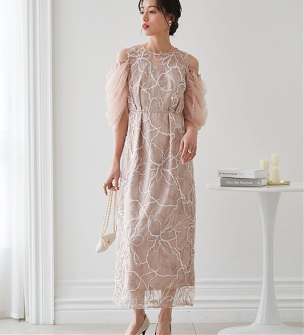 RANAN（ラナン）の「3way袖取り外し可能フェザーレースドレス（その他ワンピース）」｜詳細画像