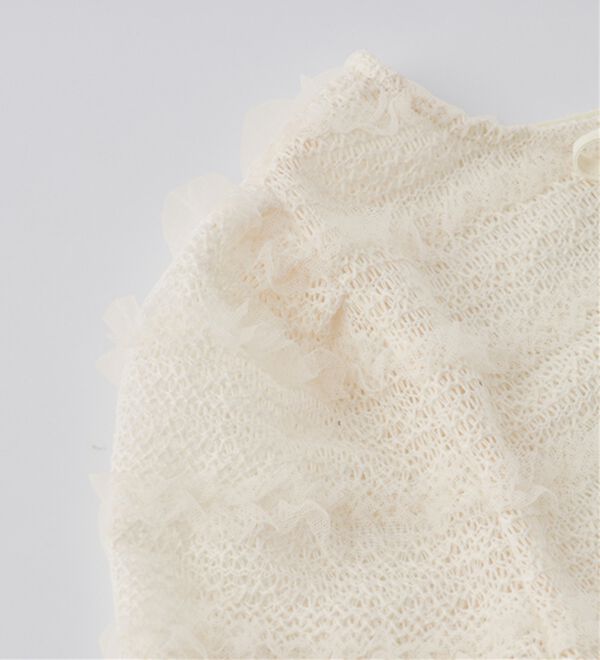 RANAN（ラナン）の「フリルレースパフスリーブトップス（カットソー）」｜詳細画像