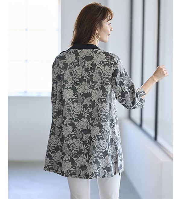 夏空に映える花柄ジャカードチュニック - ベルーナ【公式】