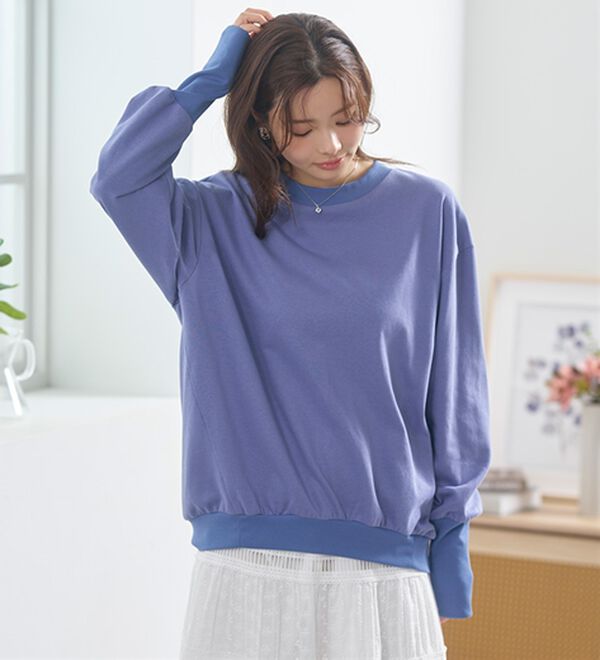 BELLUNA（ベルーナ）の「長めのリブが差をつける！全隠しトレーナー（カットソー）」｜詳細画像