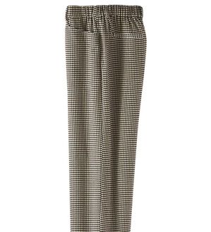 BELLUNA（ベルーナ）の「サイズ満載！柔らかセミワイドパンツ（ワイドパンツ・ガウチョ）」｜ブラウンチェック