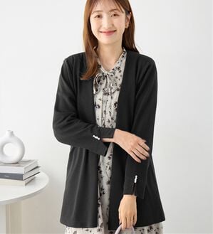 alotta（アロッタ）の「リップル素材着流しカーディガン（その他カーディガン）」｜ブラック