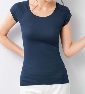 LAVIENNE（ラヴィエンヌ）の「＜ウイング＞綿の贅沢オーガニック　フラットタイプ（２分袖）（肌着・インナーウェア）」｜詳細画像