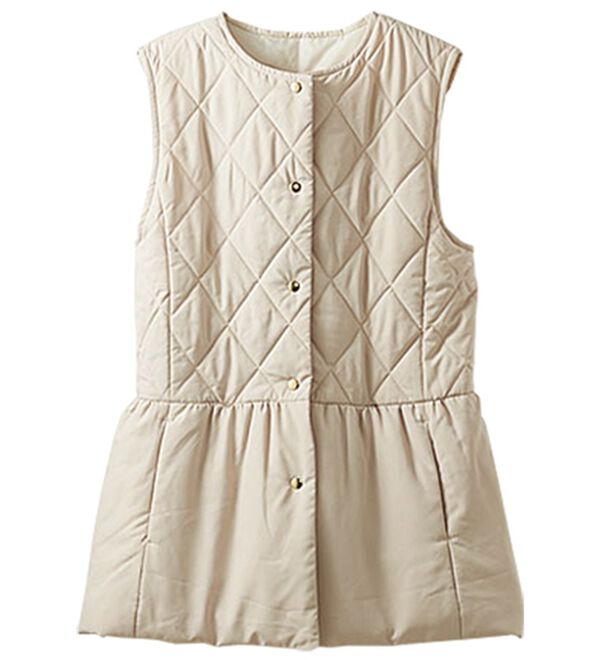 BELLUNA（ベルーナ）の「キルト切替ペプラムベスト（ベスト）」｜詳細画像