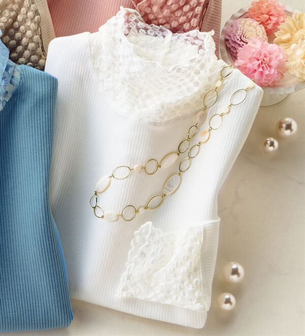 ルフラン（ルフラン）の「重ねてかわいい水玉使いカットソー（カットソー）」｜オフ