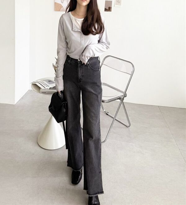 GeeRA（ジーラ）の「前後２ＷＡＹシアースラブヘンリーネックカットソー（カットソー）」｜詳細画像