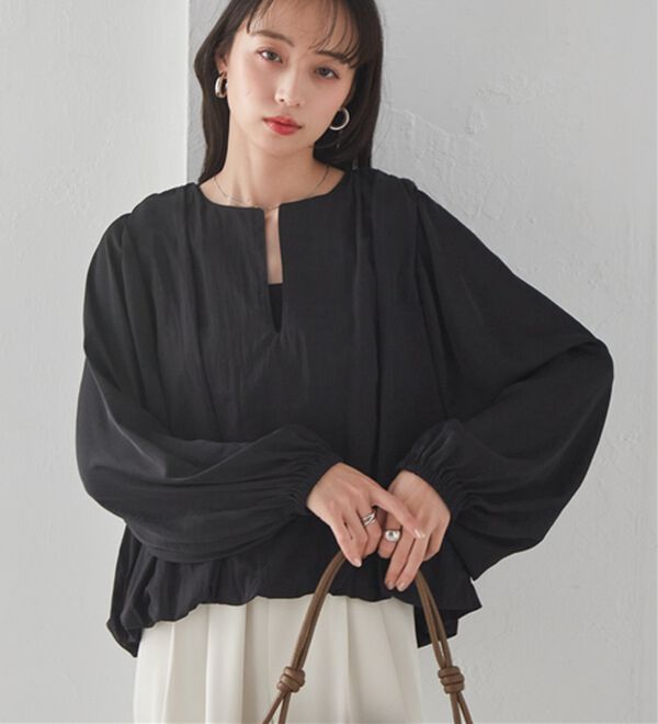RANAN（ラナン）の「2WAYギャザーバルーンブラウス（ブラウス）」｜詳細画像