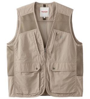 「＜インスパイア＞多ポケットメッシュ切替ベスト（メンズベスト）」｜ベージュ