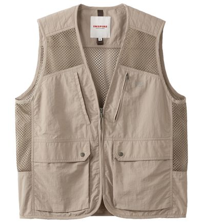 「＜インスパイア＞多ポケットメッシュ切替ベスト（メンズベスト）」