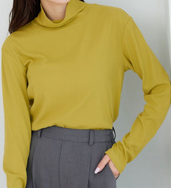 BELLUNA（ベルーナ）の「素肌想いの綿１００％シアープルオーバー（カットソー）」｜詳細画像