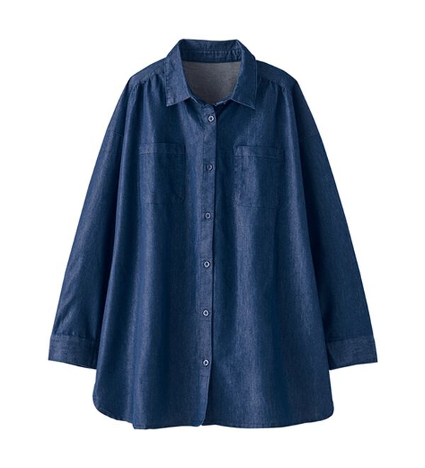 BELLUNA（ベルーナ）の「ポケット付デニムシャツチュニック（チュニック）」｜詳細画像