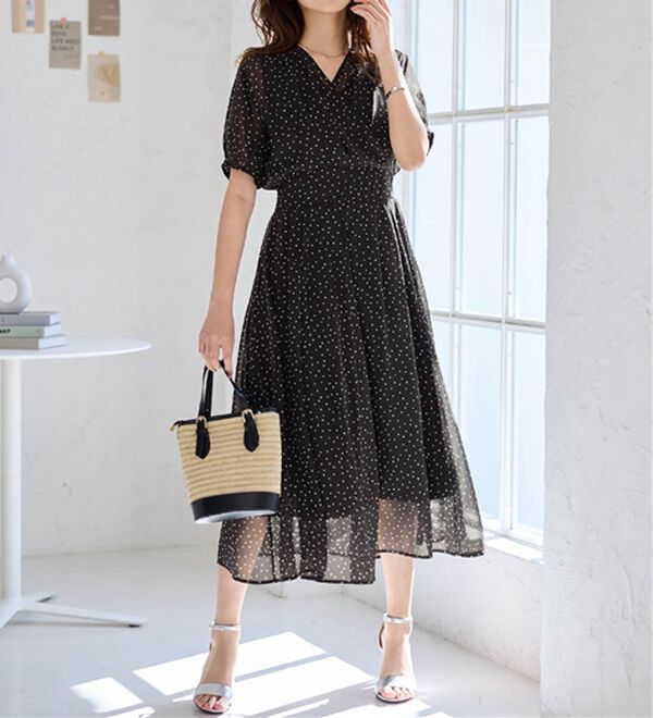 alotta（アロッタ）の「【接触冷感】インナー付カシュクールワンピース（その他ワンピース）」｜詳細画像