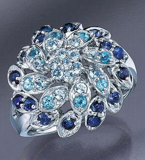 BELLUNA（ベルーナ）の「ブルー系天然石グラデーションフラワーリング（リング）」｜詳細画像