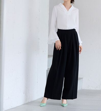 RANAN（ラナン）の「袖ペプラムデザイントップスセットアップ（セットアップ）」