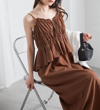 RANAN（ラナン）の「リボンギャザーペプラムナローワンピ（その他ワンピース）」