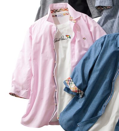 「＜アーノルド　パーマー＞麻入りシャツアンサンブル（メンズシャツ）」