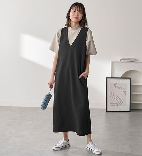 BELLUNA（ベルーナ）の「≪ＨｕｇＲｅａｍコットンＣｏｏｌ≫ひんやりハイネックプルオーバー（カットソー）」｜詳細画像