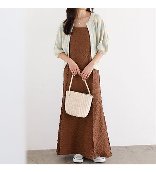 GeeRA（ジーラ）の「前後２ＷＡＹグラデーションニットカーデ（ニットカーディガン）」｜詳細画像