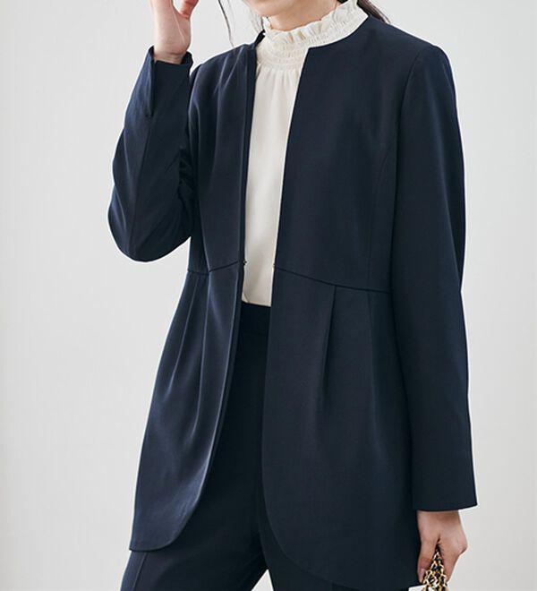 RANAN（ラナン）の「＜２点セット＞ラウンドヘムジャケットセットアップ（パンツスーツ）」｜詳細画像