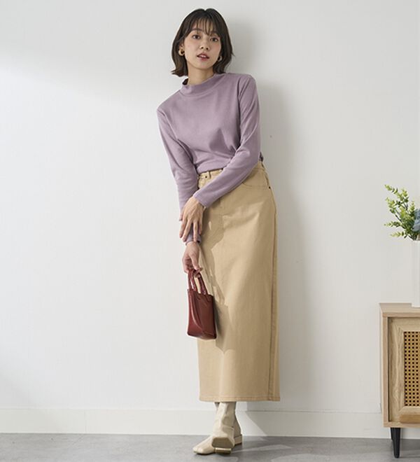 BELLUNA（ベルーナ）の「【選べる衿】肌に優しい綿１００％暖か発熱素材プルオーバー＜ベルホット　コットン＞（カットソー）」｜詳細画像