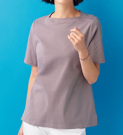 BELLUNA（ベルーナ）の「艶やか綿１００％シンプルプルオーバー（カットソー）」