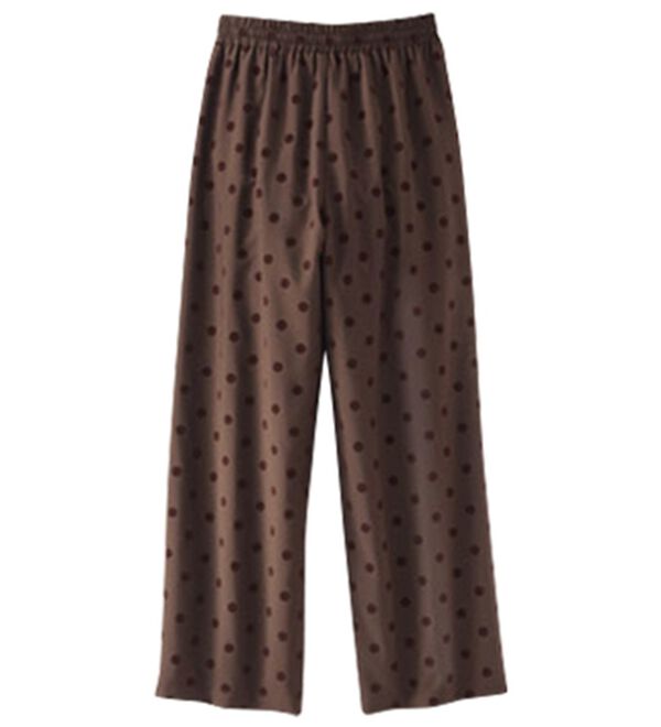BELLUNA（ベルーナ）の「ドットフロッキー素材ワイドパンツ（ワイドパンツ・ガウチョ）」｜詳細画像