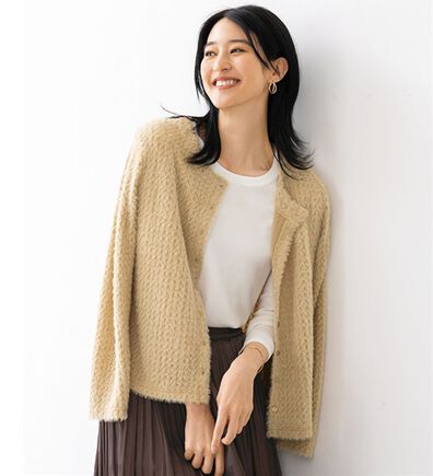 BELLUNA（ベルーナ）の「秋の風を感じたら　薄手シャギーカーディガン（その他カーディガン）」
