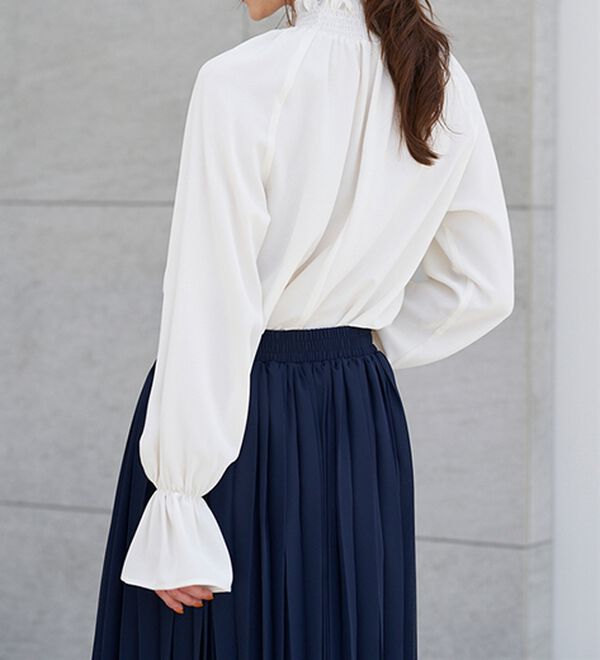 RANAN（ラナン）の「シャーリングハイネックキャンディーブラウス（ブラウス）」｜詳細画像