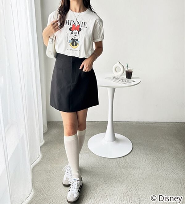 GeeRA（ジーラ）の「【Disney/ディズニー】別注/Mickey Mouse＆Minnie Mouse/ヴィンテージプリントTシャツ（カットソー）」｜詳細画像