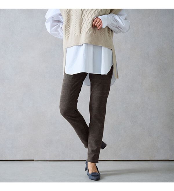 RANAN（ラナン）の「＋１０度素材！蓄熱保温裏起毛ストレッチスリムパンツ（フルレングスパンツ）」｜詳細画像