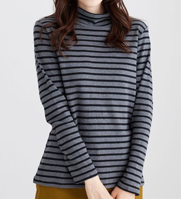 BELLUNA（ベルーナ）の「吸湿発熱ハイネックプルオーバー（カットソー）」｜詳細画像