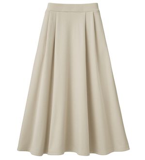 RANAN（ラナン）の「あったか！裏起毛ロングフレアースカート（ロングスカート）」｜ライトベージュ