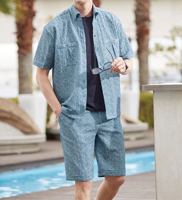 「華やかサッカーセットアップ（メンズルームウェア）」｜詳細画像