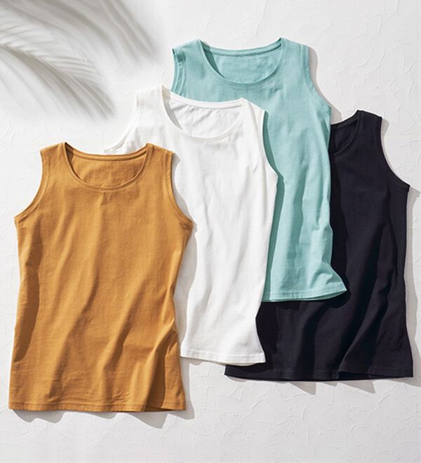 BELLUNA（ベルーナ）の「ヒンヤリ綿１００％大人顔タンクトップ（タンクトップ・キャミソール）」｜詳細画像