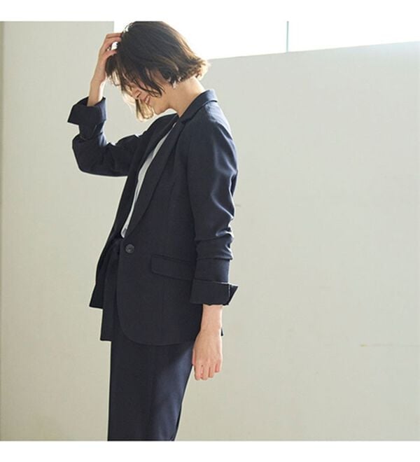 GeeRA（ジーラ）の「【2点セット】選べるボトム！洗えて型くずれしないパンツスーツセット（パンツスーツ）」｜詳細画像