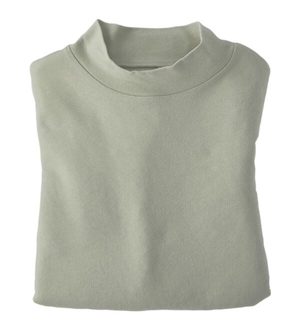 BELLUNA（ベルーナ）の「【選べる衿】肌に優しい綿１００％暖か発熱素材プルオーバー＜ベルホット　コットン＞（カットソー）」｜ミント