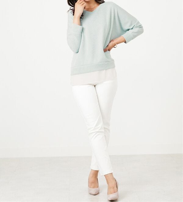 BELLUNA（ベルーナ）の「ラメ調レイヤード風プルオーバー（カットソー）」｜詳細画像