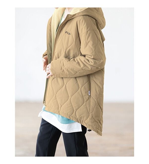 RANAN（ラナン）の「＜ＦＩＬＡ＞裏ボアフリースキルトコート（ハーフコート）」｜詳細画像