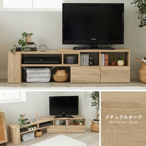 iellio（イエリオ）の「お買得！伸縮できるおしゃれなテレビ台＜テレビボード・コーナーテレビ台・伸縮テレビ台・スライドテレビ台・大量収納・コスパ＞（リビング収納）」｜詳細画像