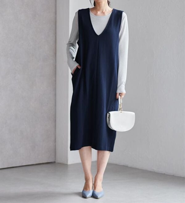 RANAN（ラナン）の「【選べる2丈】細見えが叶うジャンパースカート（ジャンパースカート）」｜詳細画像