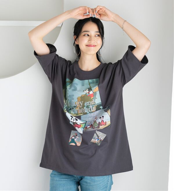 BELLUNA（ベルーナ）の「＜Ｄｉｓｎｅｙ＞ディズニー映画ＰＨＯＴＯ風Ｔシャツ（チュニック）」｜詳細画像