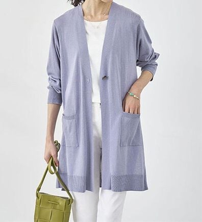 BELLUNA（ベルーナ）の「ヒンヤリ冷感！洗えるロング丈カーディガン（ニットカーディガン）」